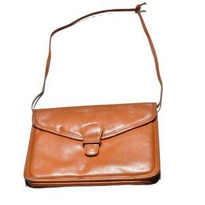*SOLDWomen's Vintage Meyers Brown Genuine Leather Shoulder Bag Envelope Style